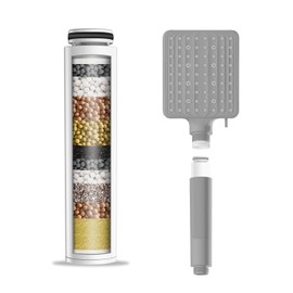 Shower Head Filter for Handheld Shower Head, 1 Pack Replacement Water Softener Filters for Hard Water - Remove Chlorine and Harmful Substances to Protect Your Skin & Hair