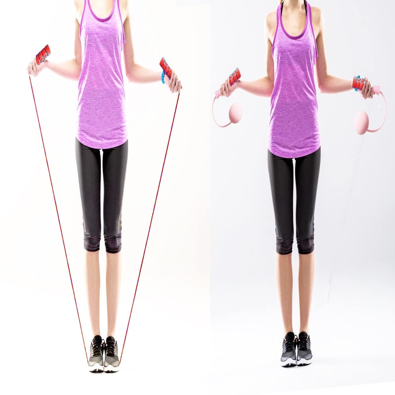 Floatdream 1 Set Skipping Rope, Length-adjustable Rope, Adjustable Cordless Skip,
