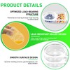 Lanasz 50 Pcs Condiment Container with Lid, Disposable Double Compartment