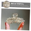 Gatuida Elegant Pearl Leaf Hair Claw Clip Non Slip Hair