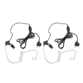 2Pcs 2 Way Radio Acoustic Tube Security Headset Earpiece with VOX and 2pin Plug for Midelan GXT1000VP4 LXT500VP3 GXT1050VP4 GXT1000XB
