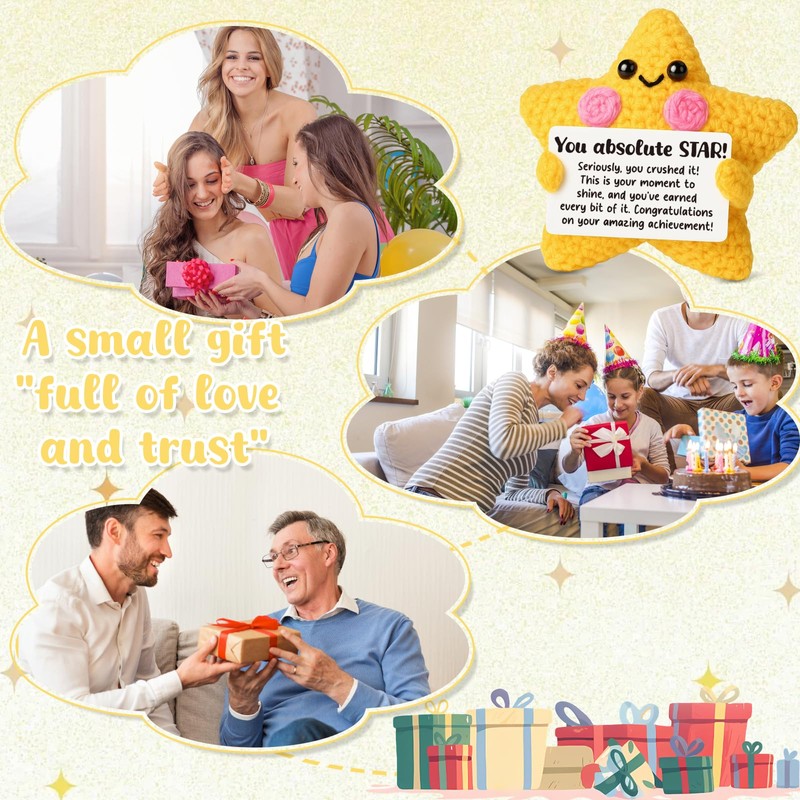 AVALYNNE Crochet Star Congratulations Gift - New Job & Promotion
