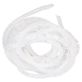 Spiral Cable Wrap - 9.8 Ft 5/8" Spiral Wire Wrap Cord Covers Bundle Sleeve Hose for Computer Electrical Wire Organizer (White, 5/8 Inch-9.8Ft)