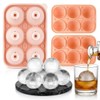 Baseball Sphere Ice Cube Mold,6-Cavity 3D baseball silicone molds,Blue, 1pc