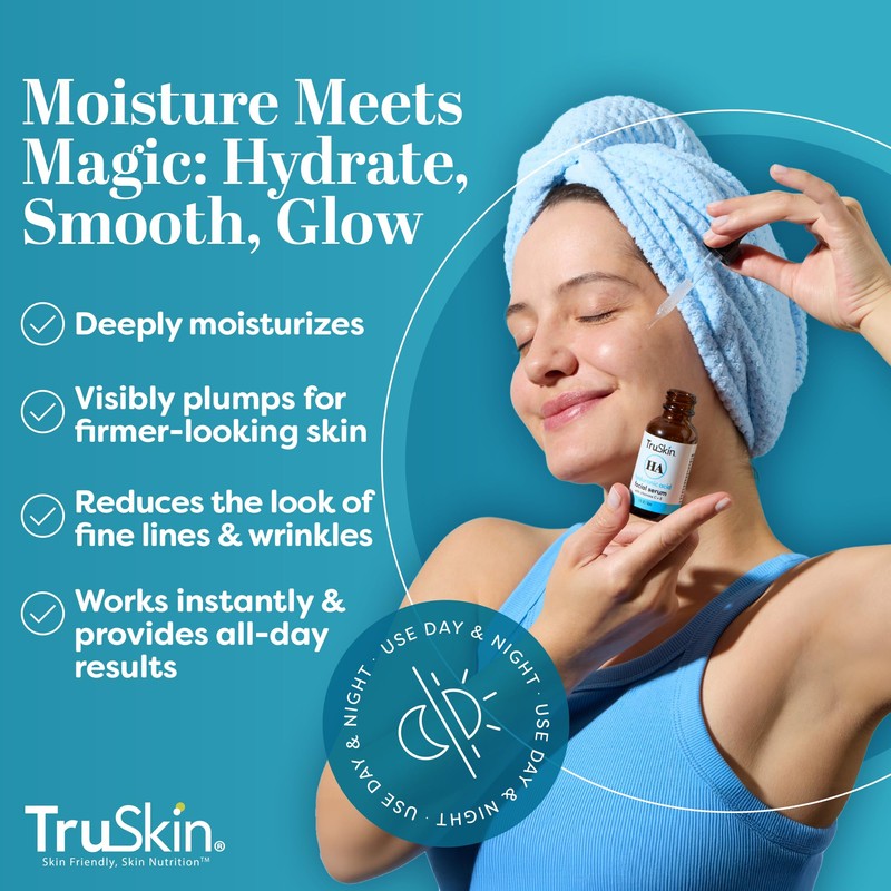 TruSkin Hyaluronic Acid Serum for Face + 7 Ultra Hydrating