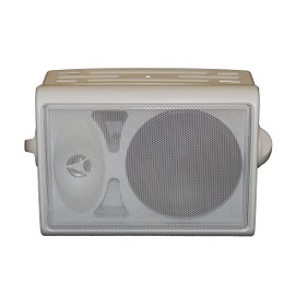 Certified One Piece 6.5" All-Weather 2-Way Bookshelf/Wall-Mount/Corner-Mount Speaker - 8 Ohm, 70V Commercial Indoor/Outdoor Use - White (OS-A65WH)