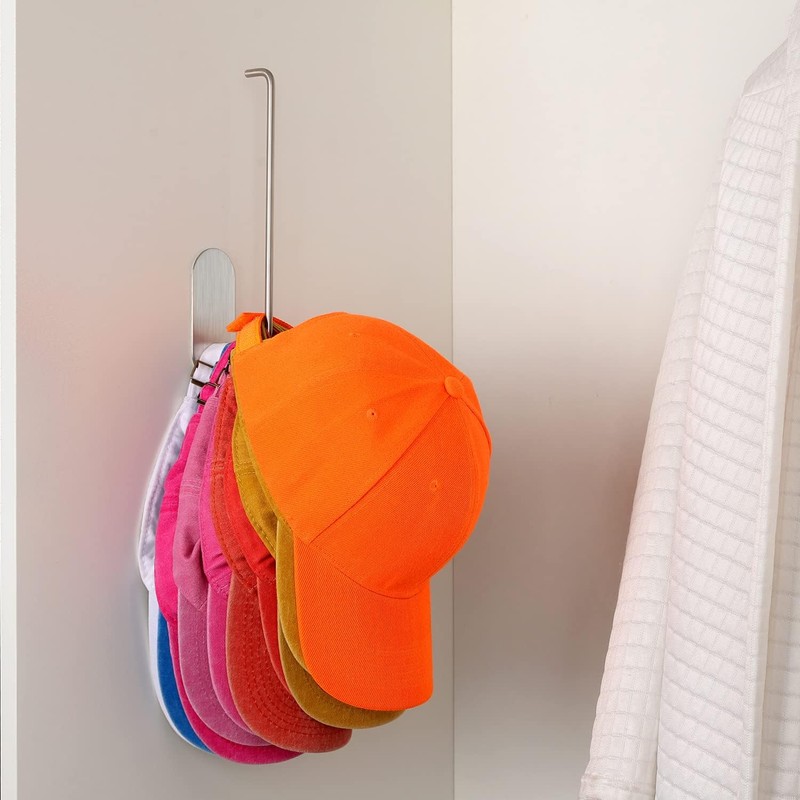 Hat Rack for Baseball Caps - 2 Pieces Adhesive Hat