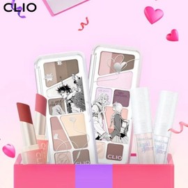 CLIO Palette + Lip + Eye Glitter Set 3items [LUCKY BOX], Chiffon Mood Lip#$%Pro Eye Palette Air#$%Liquid Glitter:11 Plum Macaron-15 Tanning Brown-03 Violet Topping