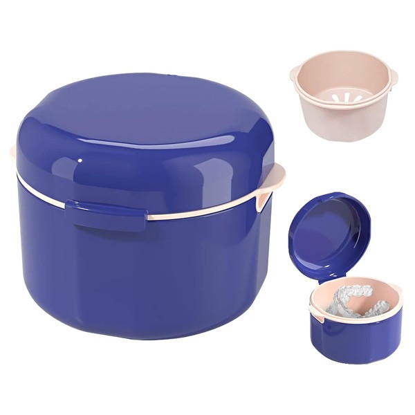 HAINLOGWANG Dental Splint Box, Denture Box, Braces Box with Sieve,