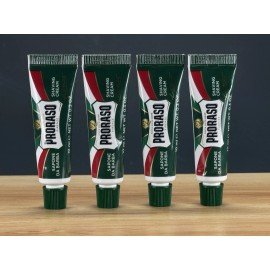 Proraso 4pc Proraso Refreshing Shaving Cream Tube Eucalyptus Oil 10ml Travel Size