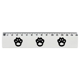 'Animal Print' 15cm (6 Inch) White Plastic Ruler (RL00030513)