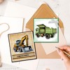 GLOBLELAND Engineering Vehicle Clear Silicone Stamp Metal Excavator Forklift Cutting