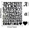 Small Black Letter Number Stickers, 5 Sheets Alphabet Symbols Sticker