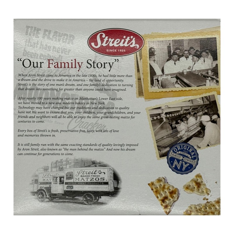 Streit's Egg & Onion Matzo - Thin & Crispy, Low
