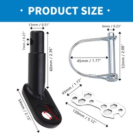 KUUGUDE Pack of 2 Bicycle Trailer Coupling, Bicycle Tow Hitch with Locking Pin for Bicycle Child Trailer, Pram, Load Trailer