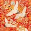V&A Museum Japanese Cranes Pack of 8 Square Art Greeting