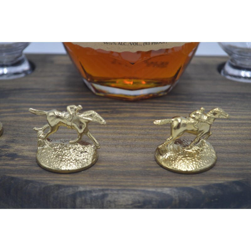 Bourbon Cork Display Half Moon Shape With Light and Glass