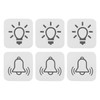 VGOL 40pcs Transparent Switch Sticker Set Bells Stickers Light Symbol