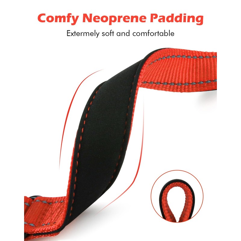 Erbine Neoprene Padded Martingale Collar for Dogs, Reflective Soft Nylon