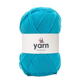 KORBOND DK Turquoise Yarn - 100g Acrylic Wool - Lightweight, Hypoallergenic & Durable Double Knit Crochet Yarn Knitting Wool (290m Total)