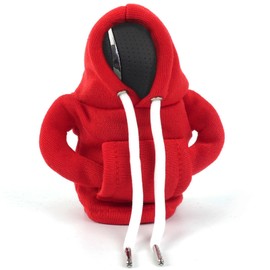 XIASHENG 1 Piece Gear Stick Cover Hoodie Gear Knob Hoodie, Gear Lever Hoodie, Universal Interior Decoration Accessories for Gear Shift Gears, Gear Knob Cover for Car, Decorative, Red