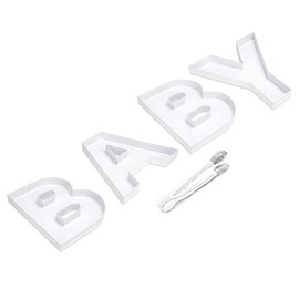 VLN DESIGNS Baby Letter Boxes - Gender Reveal Decor, Fillable Cardboard Letters for Charcuterie Boards, Baby Shower Decorations