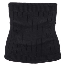 KOMBIUDA Wool Waist Support Belt Unisex Abdominal Protector for Warmth Comfortable Stomach Brace for Winter Activities Promotes Black
