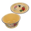 Zerodeko Retro Enamel Bowl Vintage Kitchen Basin Household Enamelware with