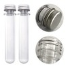 5 Pcs 40ml Plastic Test Tubes with Lid, Clear Test