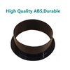 Duct Connector Flange 3" Black Plastic Straight Dryer Vent Wall