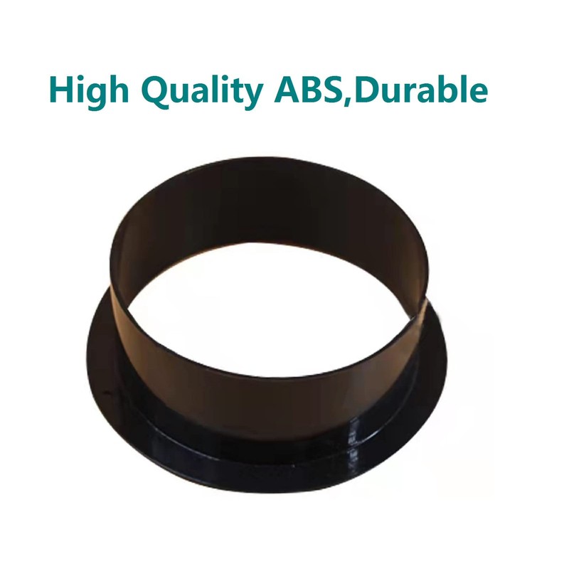 Duct Connector Flange 3" Black Plastic Straight Dryer Vent Wall