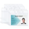 Pawfly 6 Pack ID Badge Holder Horizontal Clear Plastic Case