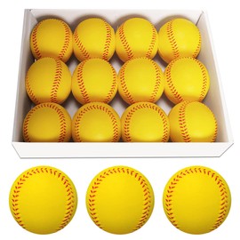 Baisidiwei Soft Baseballs, Foam Training Baseball 12 Pack for Kids Regulation Size Foam Baseballs for Soft & Safe Throwing, Catching and Batting Practice
