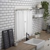 No. 918 Mariela Floral Trim Semi-Sheer Rod Pocket Kitchen Curtain