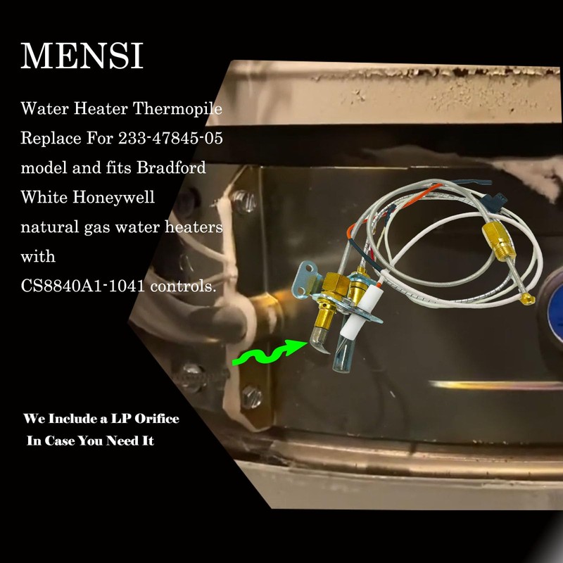MENSI Water Heater Pilot Burner Assembly Fit for Bradford White,17/26