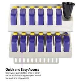 Speedway Motors 12-Quart Oil Storage Shelf, Aluminum, For Garage/Trailer