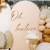 Oh Babies Sign Decal for Backdrop Gold Brown Large,Twins Baby