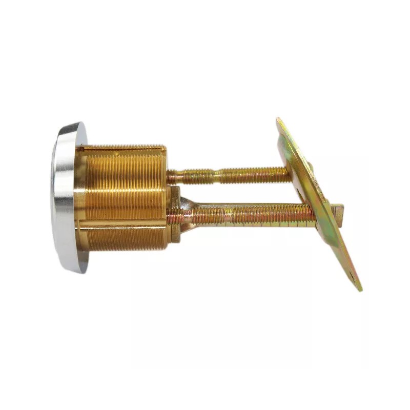 Mul-T-Lock Junior Satin Chrome Rim/Mortise Cylinder With 2 Keys and