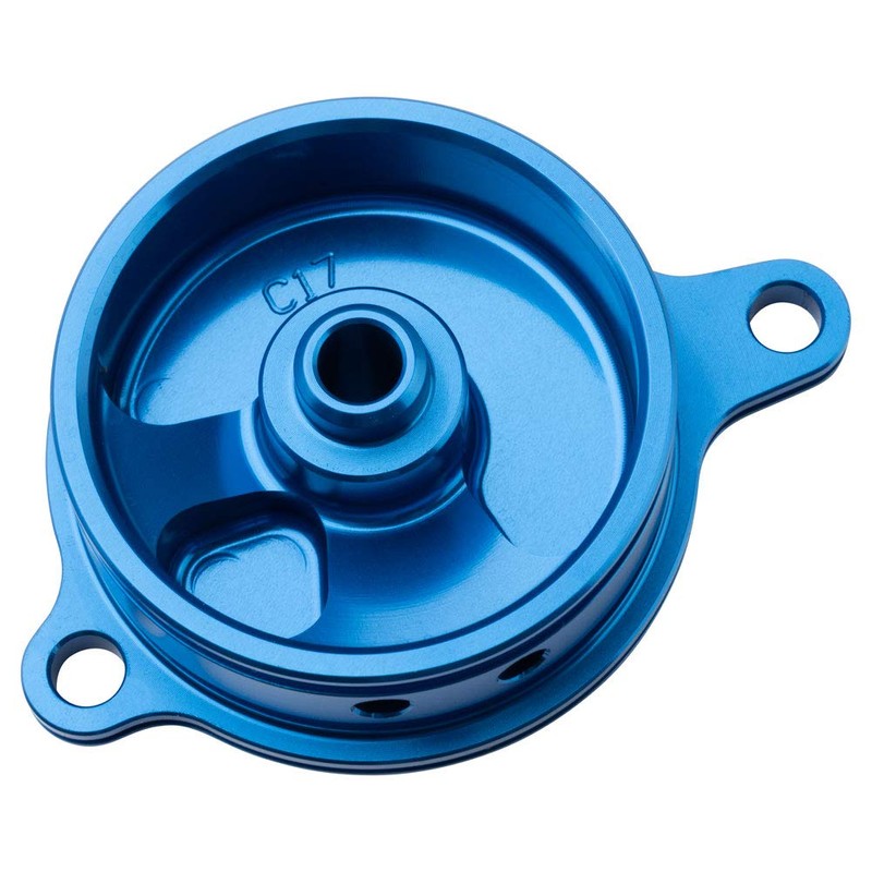 Tusk Aluminum Oil Filter Cover Blue Compatible with Kawasaki KX450F