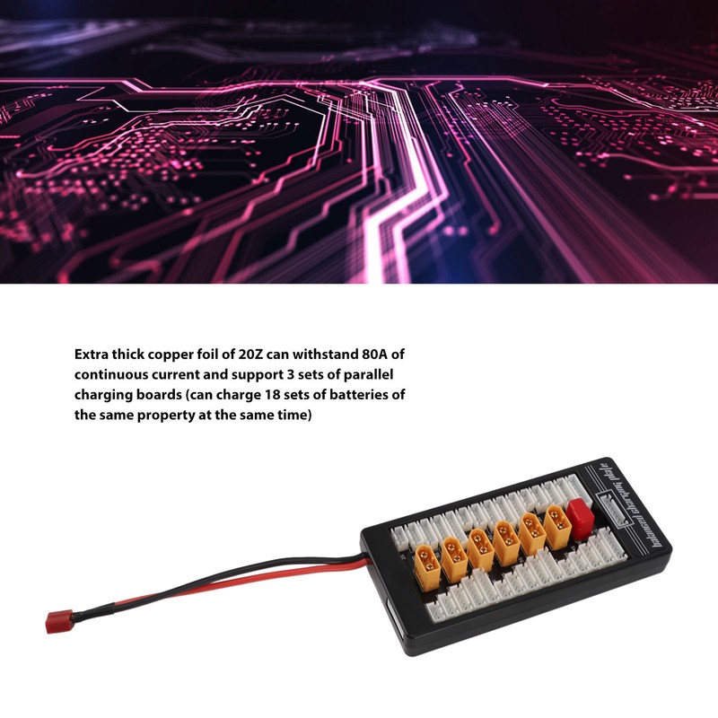 LiPo Charging Board Highly Efficient Stable Safe XT60 Plug Heat