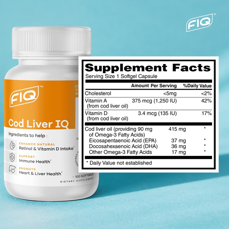 FIQ - Cod Liver IQ - Cod Liver Oil Softgels