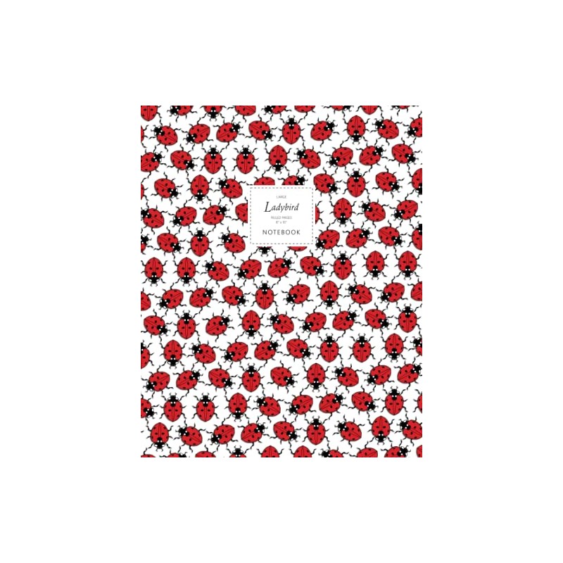Ladybird Notebook - Ruled Pages - 8x10 - Premium (White)