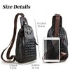 Genuine Leather Men's Sling Bag Shoulder Backpack Shoulder Bag Chest