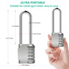 AIHYTU 3.2 Inch Long Shackle Combination Padlock Lock Silver