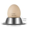 Flexzion Egg Cup Holder Set (4 Piece Sets) - Stainless