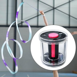 Perfeclan Dance Ribbon Storage Case Gymnastics Band Winder Gymnastic Equipment Gymnastics Ribbon Organizer Accessory for Game Exercise, Rose red