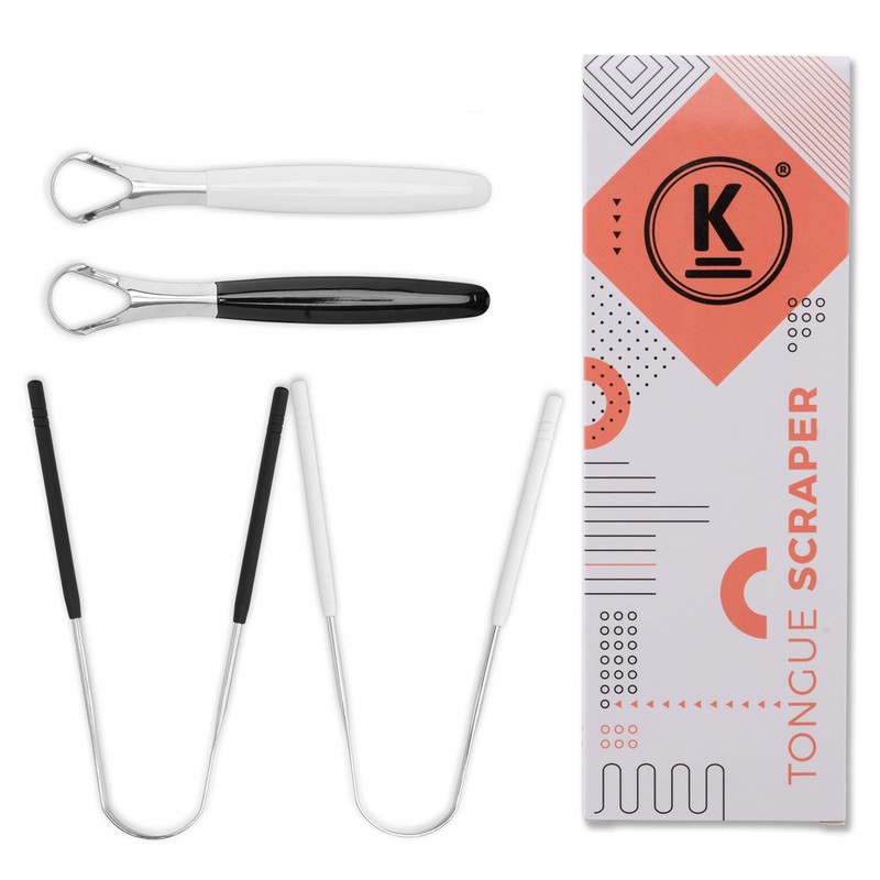 K-Pro Tongue Scrapers - Medical Grade Stainless Steel Oral Hygiene