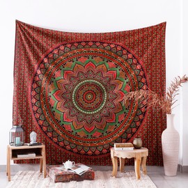 Popular Handicrafts Wall Hanging Tapestry For Bedroom Hippie Ombre Mandala Bohemian Hippy Intricate Indian Tapestries Bedspread Brown