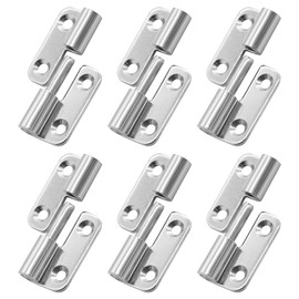 Bonsicoky 6 Pcs Stainless Steel Left Lift-Off Hinges, 1.5 Inch Detachable Slip Joint Small Flag Hinges with Screws