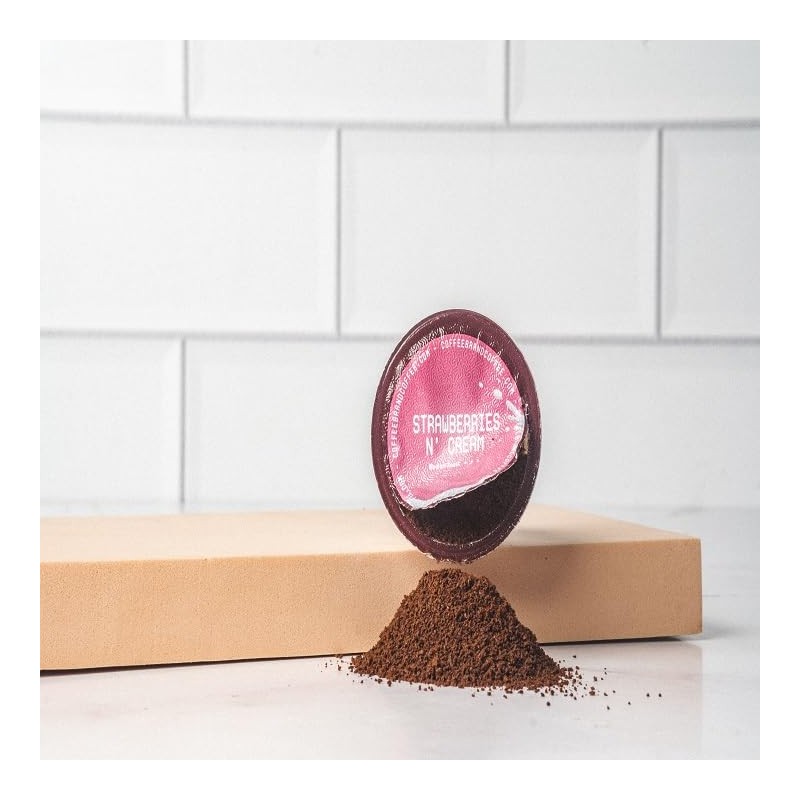 Premium Blend Coffee Brand KCups with Strawberry Cream Flavored Coffee